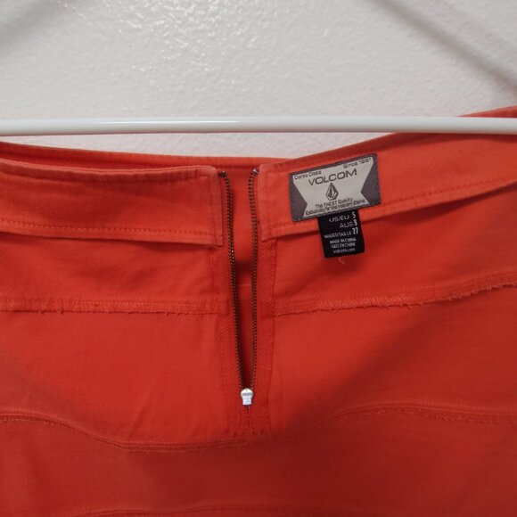 Volcom Orange Fitted Skirt – Size 5 – Cotton Blend - Picture 14 of 14